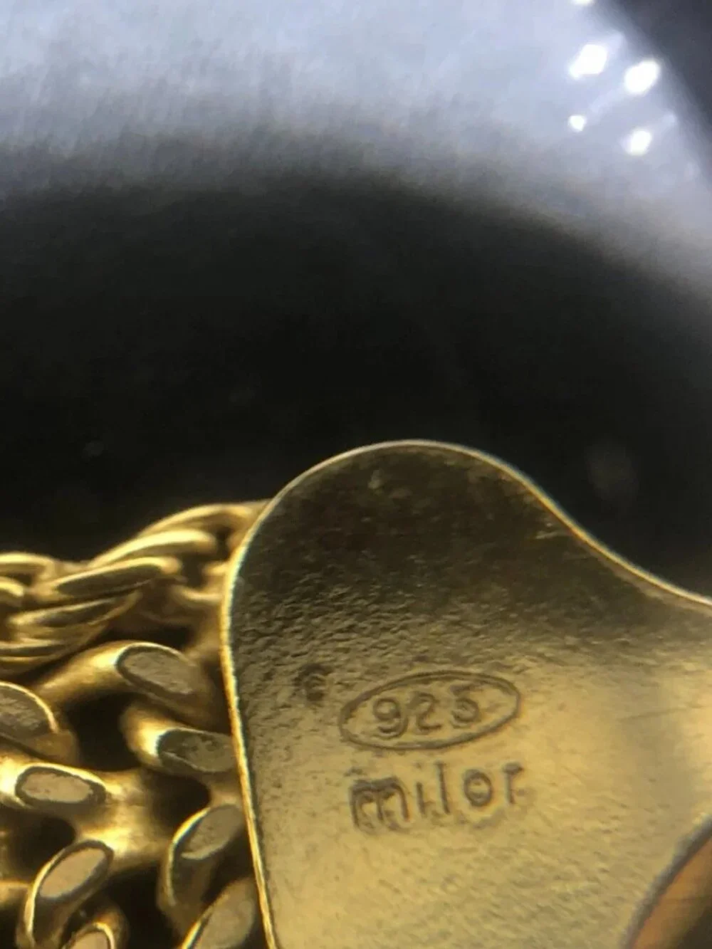 Sterling 925 / gold vermeil Italy 3/8